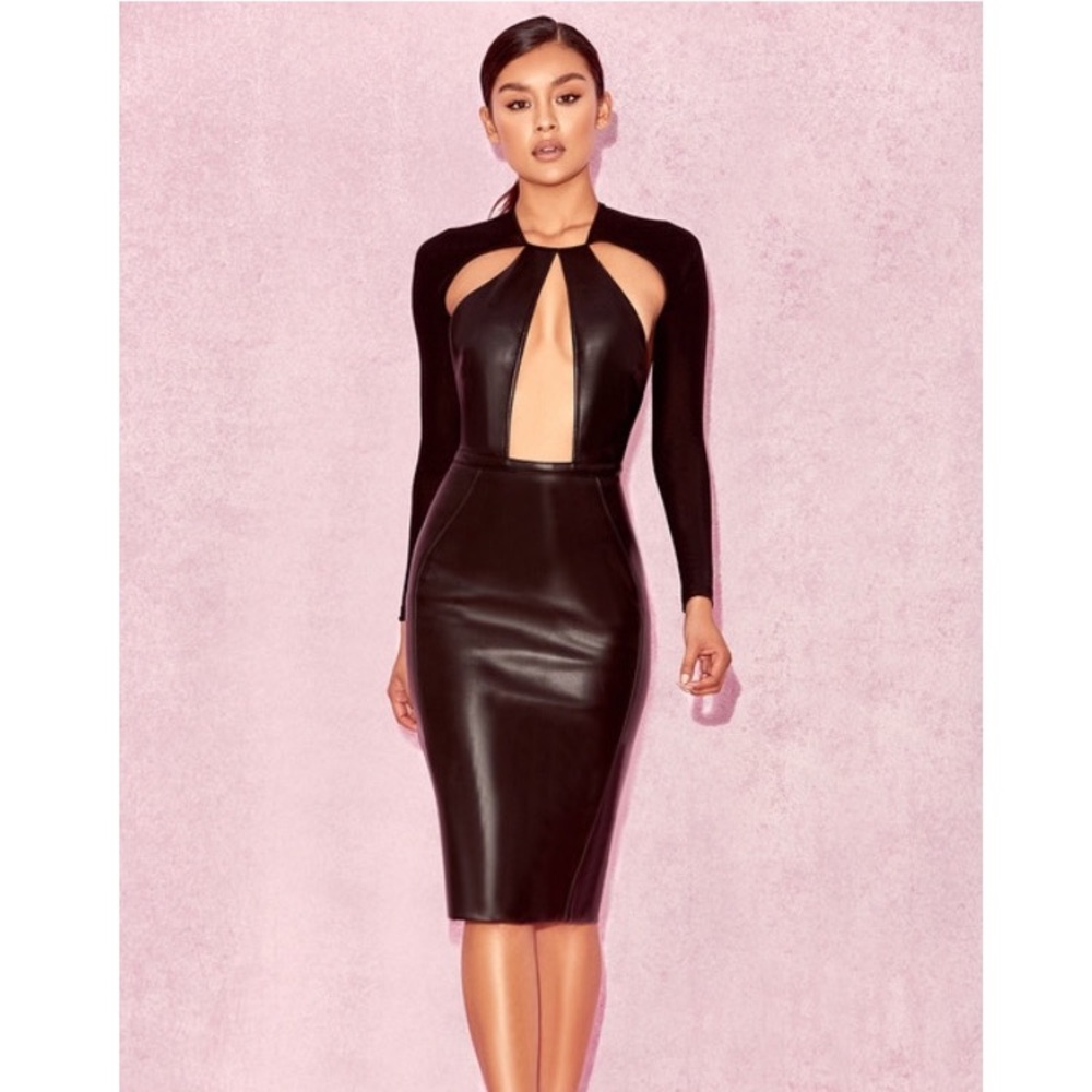 SOLD CB Boutique vegan leather dress